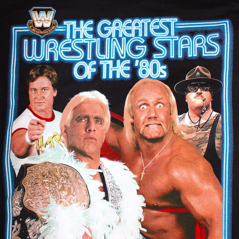 Hulk Hogan tee shirt Flair Piper Greatest Wrestling Stars WWE Legends